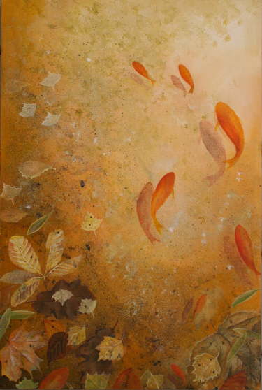Goldfische im Herbst